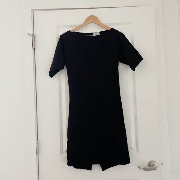 Base Range Organic Cotton Cutout Dress Minimalist Neutral - Picture 1 of 6